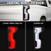 2019-2026 Chevrolet Silverado 1500 / 2020-2023 Silverado 2500HD/3500HD Full LED Switchback Sequential Tail Lights  (Black Housing / Clear Lens)
