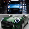 2014-2021 Mini Cooper F55 F56 F57 Projector Headlights Swithback LED DRL (Glossy Black Housing / Smoked Lens)