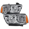 2011-2014 Dodge Charger Factory Style Halogen Headlights (Chrome Housing / Clear Lens)