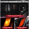 2007-2012 GMC Acadia Projector Headlights (Matte Black Housing / Clear Lens)