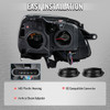 2007-2012 GMC Acadia Projector Headlights (Matte Black Housing / Clear Lens)