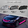 2012-2013 Honda Civic Coupe / 2012-2015 Civic Sedan LED Bar Factory Style Replacement Headlights (Matte Black Housing / Clear Lens)