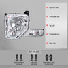 2008-2012 Jeep Liberty Factory Style Replacement Headlights w/ Fog Lights (Chrome Housing / Clear Lens)