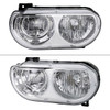 2008-2014 Dodge Challenger Factory Style Replacement Headlights (Chrome Housing / Clear Lens)