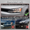 2011-2018 Volkswagen Jetta MK6 Factory Style Headlights w/ Chrome Trim (Matte Balck Housing / Clear Lens)