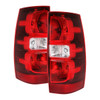 2007-2014 Chevrolet Tahoe/Suburban Tail Lights (Chrome Housing / Red Clear Lens)