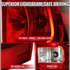 2007-2014 Chevrolet Tahoe/Suburban Tail Lights (Chrome Housing / Red Clear Lens)