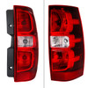 2007-2014 Chevrolet Tahoe/Suburban Tail Lights (Chrome Housing / Red Clear Lens)