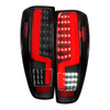 2004-2012 Chevrolet Colorado / GMC Canyon LED Tail Lights with Red LED Bar (Black Housing / Clear Lens)