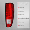 2004-2012 Chevrolet Colorado / GMC Canyon LED Tail Lights with White LED Bar (Chrome Housing / Red Clear Lens)