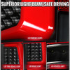 2000-2006 Chevrolet Suburban / Tahoe GMC Yukon / Yukon XL LED C Bar Tail Lights with Red LED Bar (Black Housing / Clear Lens)