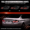2011-2013 BMW 5 Series F10 Sedan Full LED Tail Lights with Sequential Turn Signal (Glossy Black Housing / Smoked Lens)