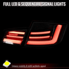 2011-2013 BMW 5 Series F10 Sedan Full LED Tail Lights with Sequential Turn Signal (Glossy Black Housing / Smoked Lens)