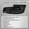2011-2013 BMW 5 Series F10 Sedan Full LED Tail Lights with Sequential Turn Signal (Glossy Black Housing / Smoked Lens)
