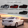 2011-2013 BMW 5 Series F10 Sedan Full LED Tail Lights with Sequential Turn Signal (Glossy Black Housing / Smoked Lens)