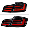 2011-2013 BMW 5 Series F10 Sedan Full LED Tail Lights with Sequential Turn Signal (Jet Black Housing / Clear Lens)