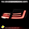 2011-2013 BMW 5 Series F10 Sedan Full LED Tail Lights with Sequential Turn Signal (Matte Black Housing / Clear Lens)