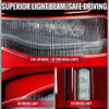 2019-2024 Dodge RAM 1500 LED Tail Lights for Models without Blind Spot Monitoring (Chrome Housing / Red Clear Lens)