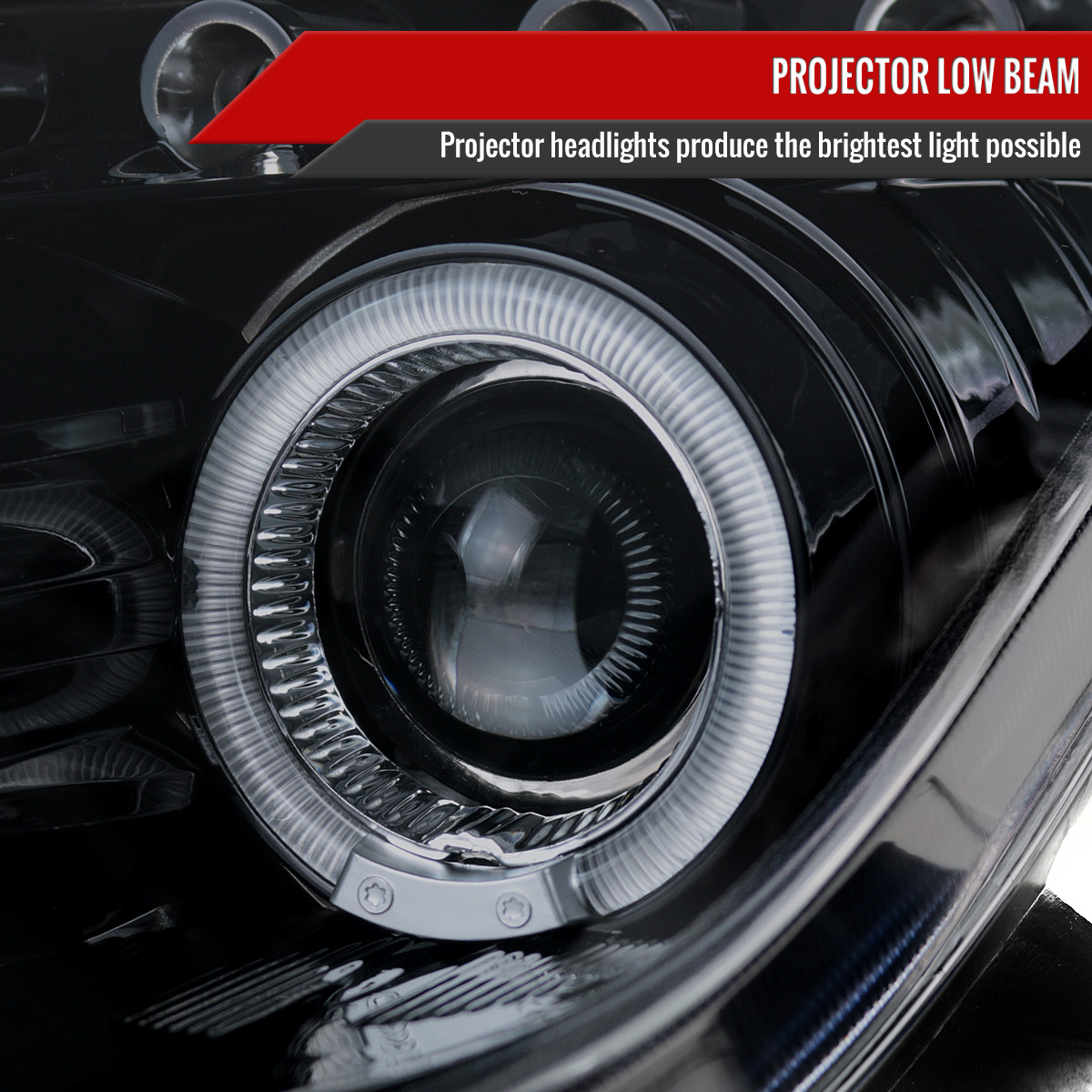 Clear LED Halo Projector Headlights For 2000-2005 Toyota Celica - Pair L+R