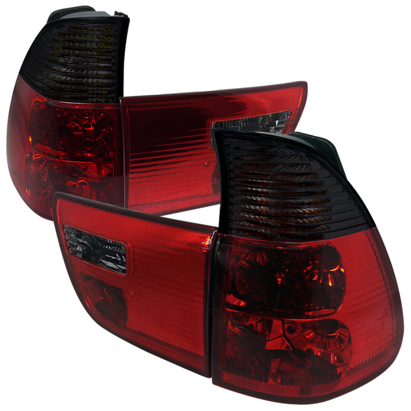 2000-2006 BMW E53 X5 Tail Lights - APC (Chrome Housing/Red Smoked