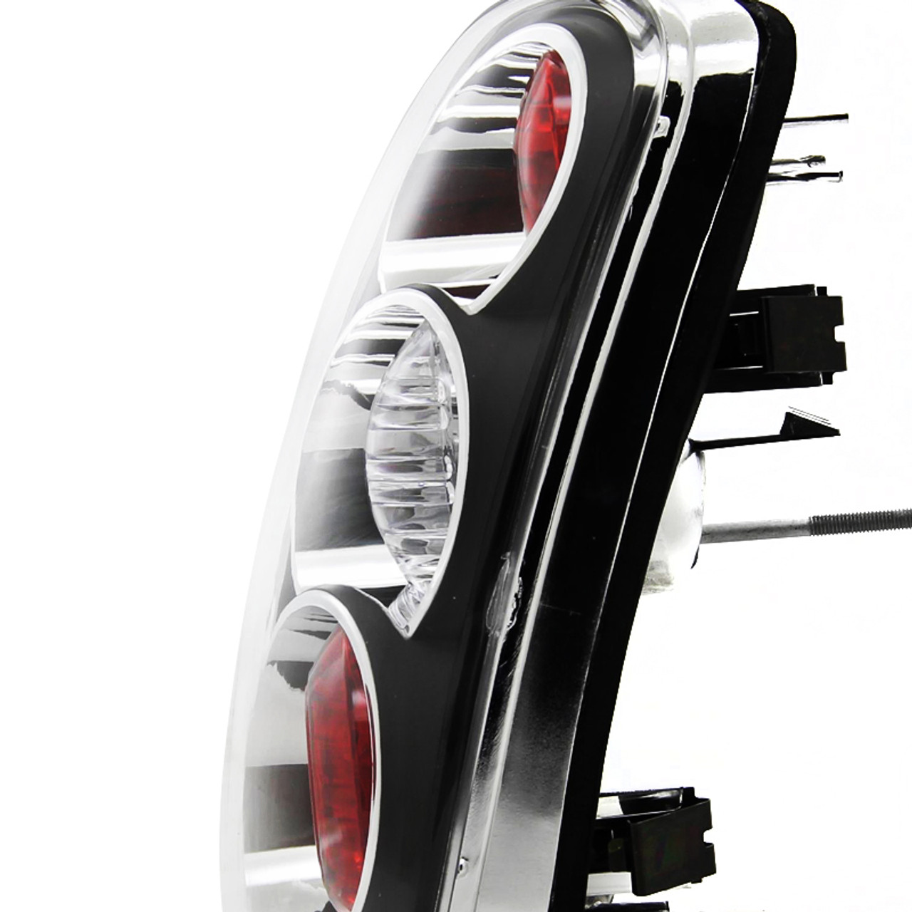 2002-2004 Mini Cooper Tail Lights (Matte Black Housing/Clear Lens