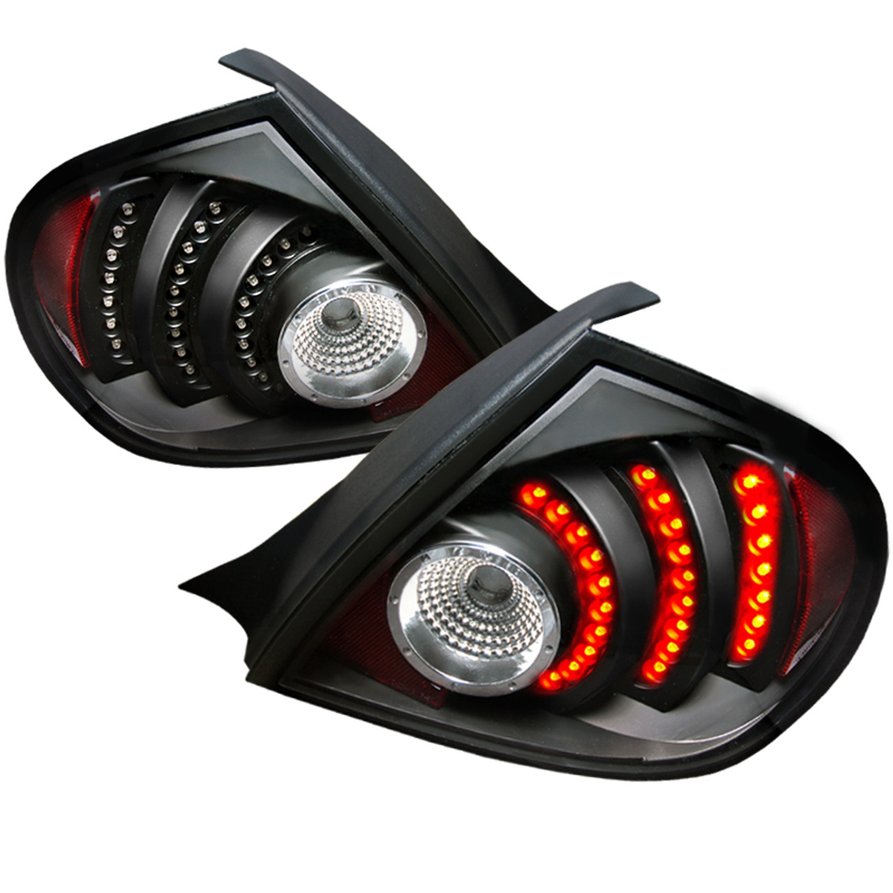 2003-2005 Dodge Neon LED Tail Lights (Matte Black Housing/Clear