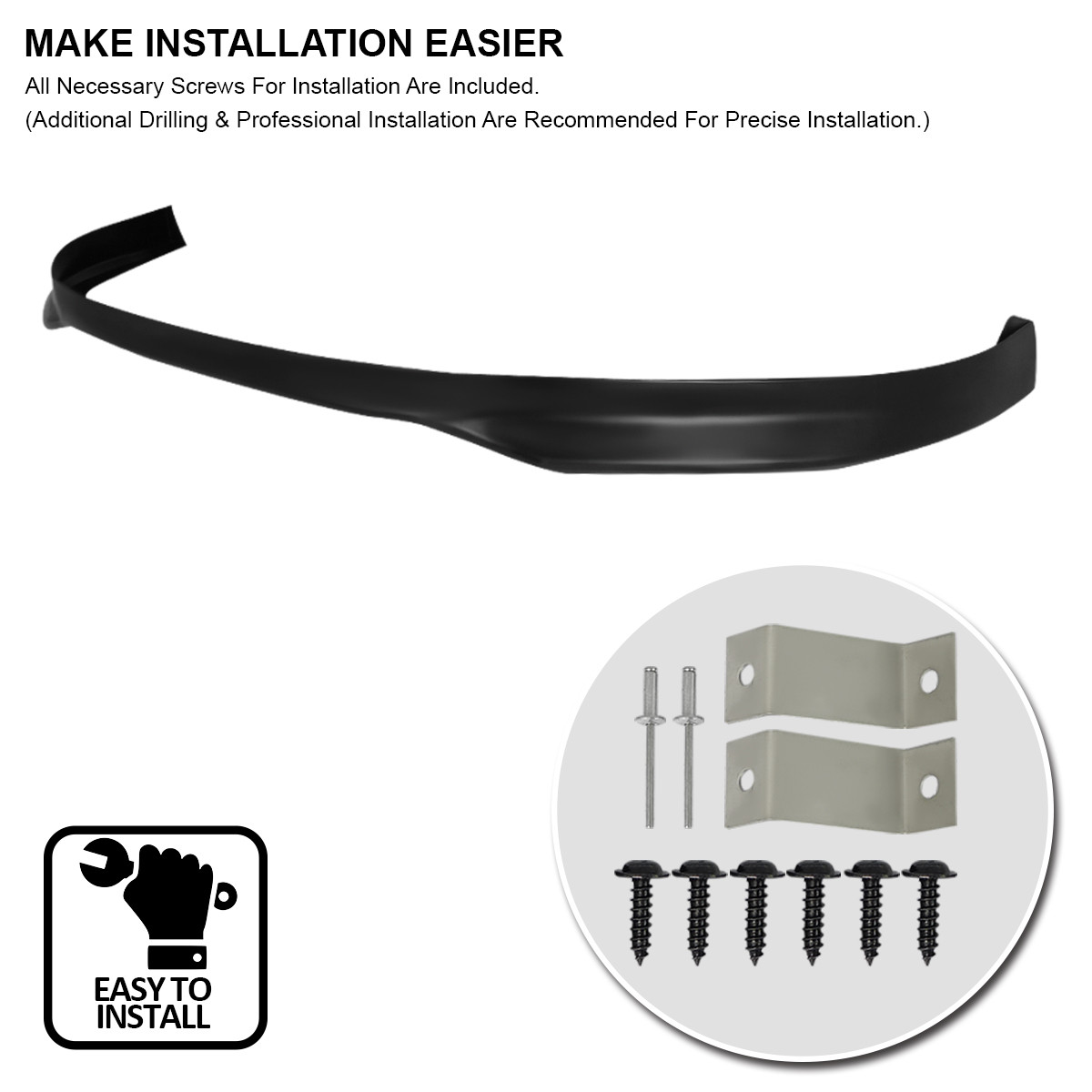 1999-2000 Honda Civic Polyurethane TR Style Bumper Lip - Spec-D Tuning