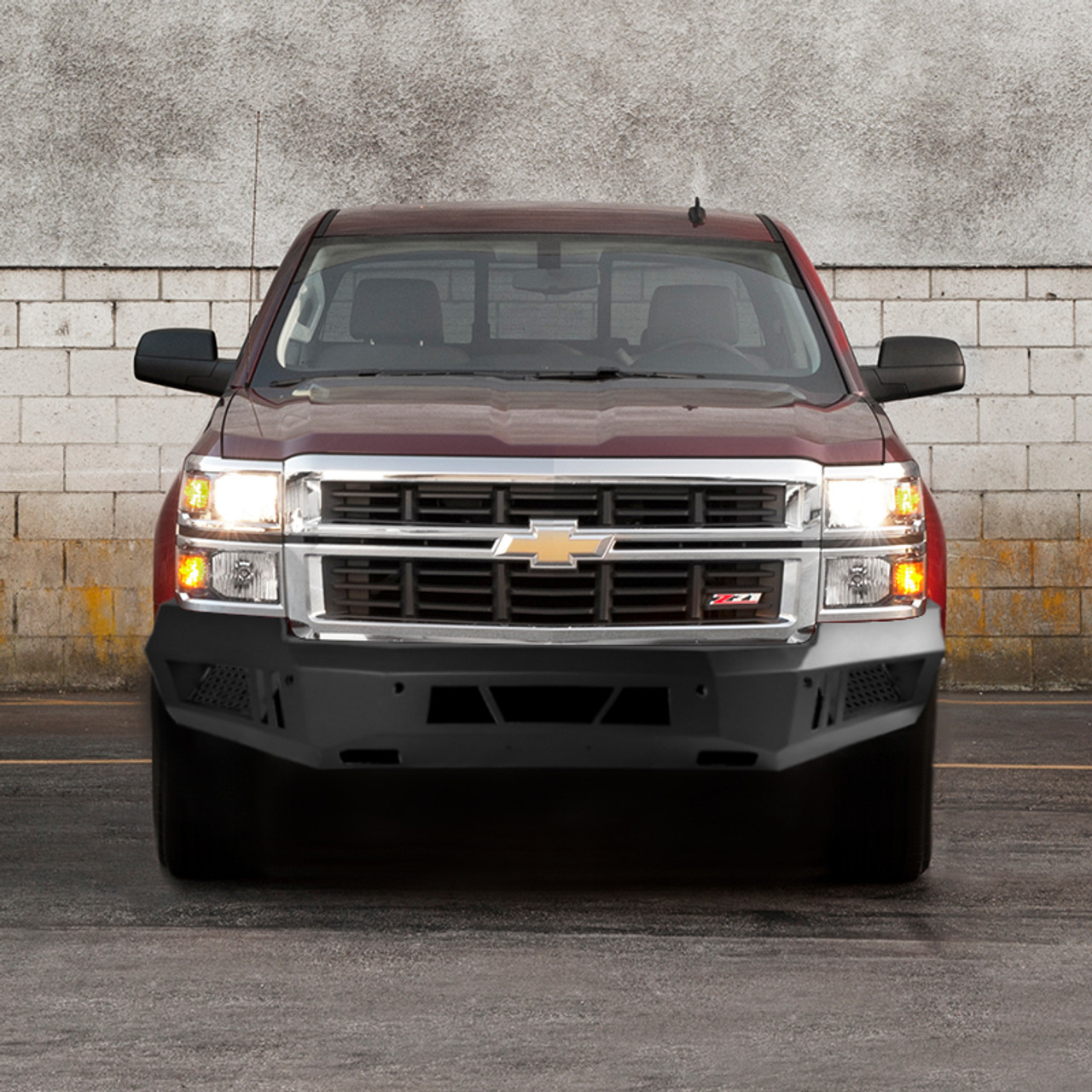 2014-2015 Chevrolet Silverado 1500 Black Heavy Duty Steel Front