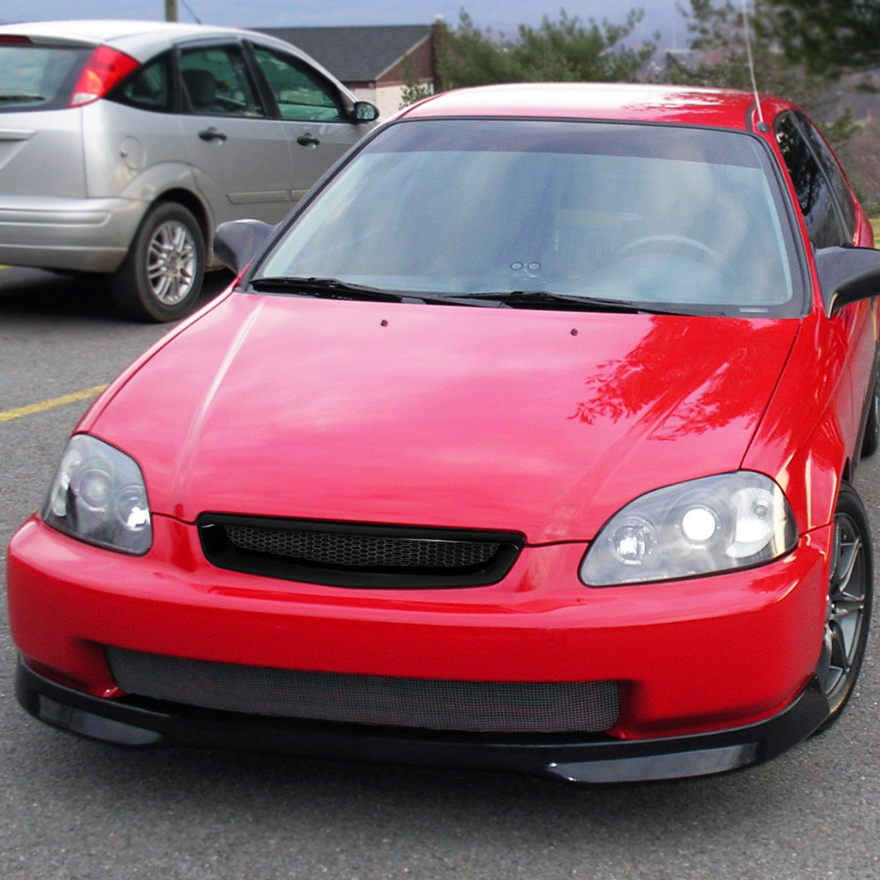 1996-1998 Honda Civic TR Style Black ABS Mesh Grille - Spec-D Tuning