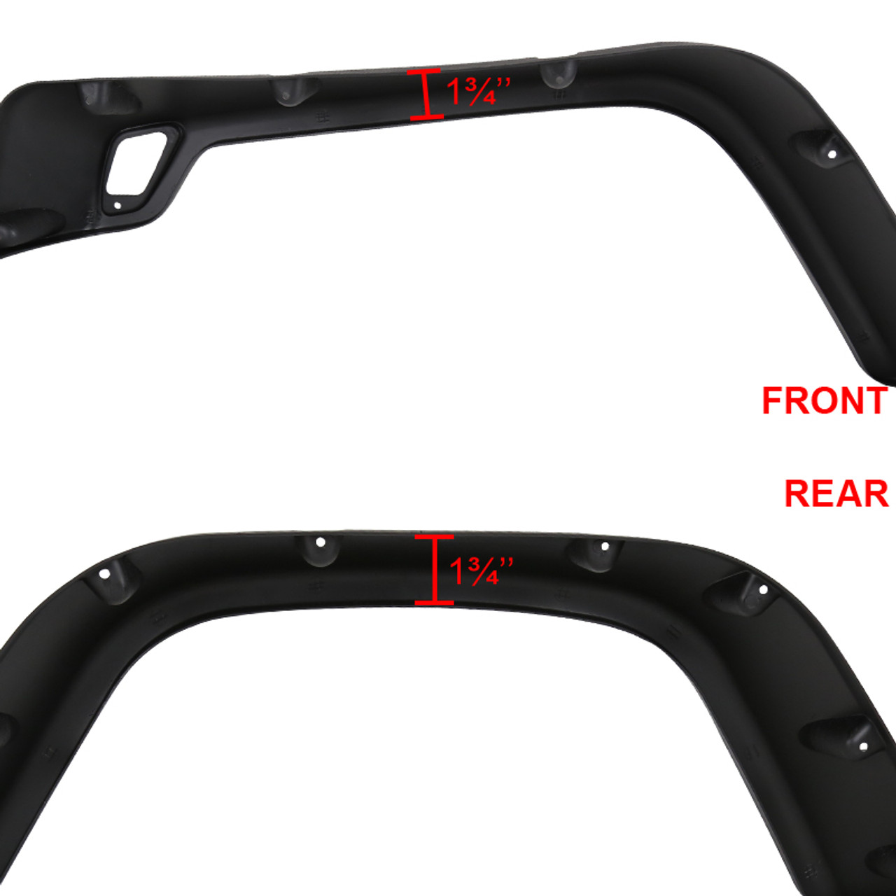 1997-2006 Jeep Wrangler TJ Textured Extended Fender Flares - Spec