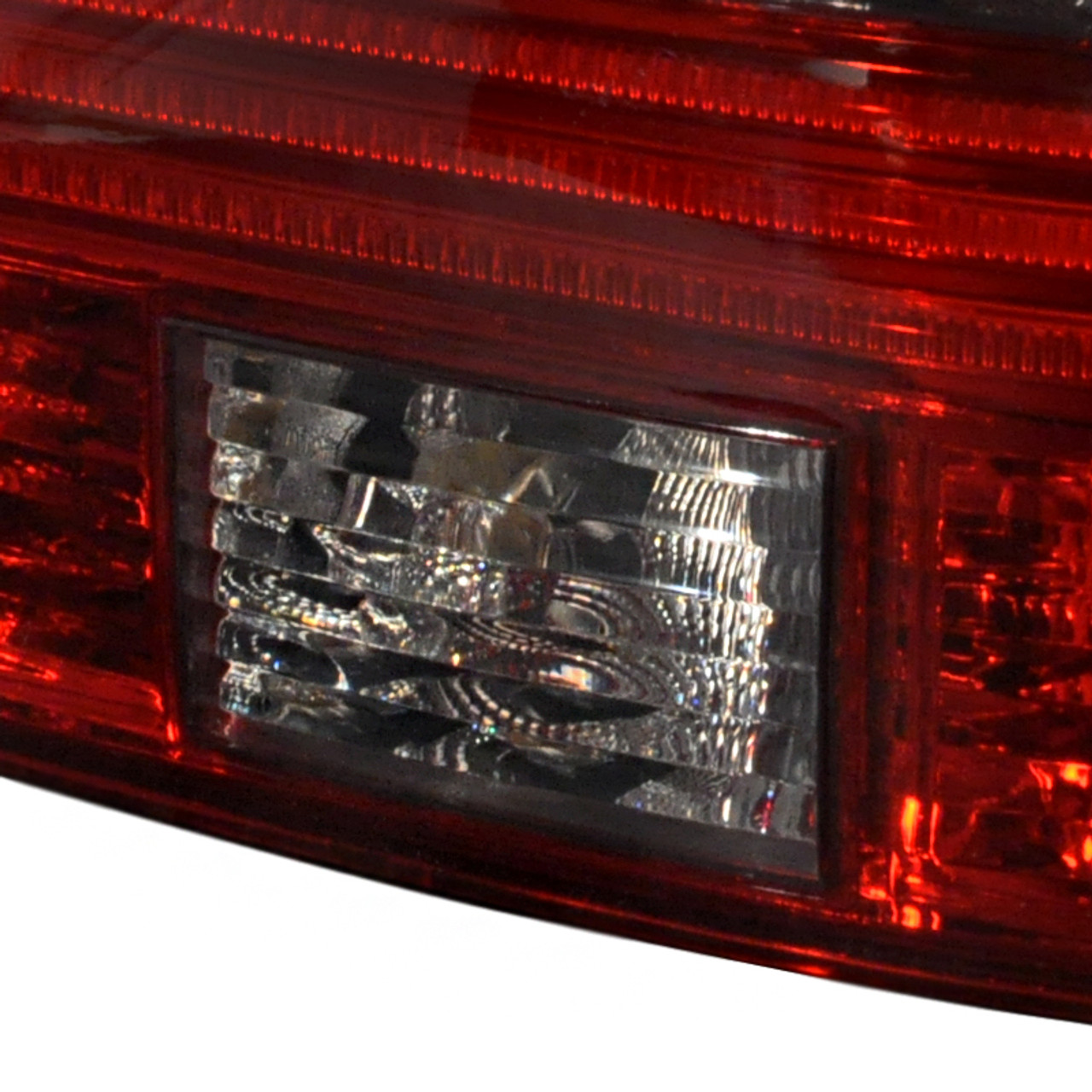 1997-2000 BMW E39 5 Series Tail Lights (Chrome Housing/Red Smoke