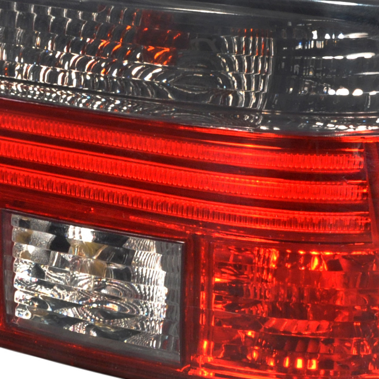 1997-2000 BMW E39 5 Series Tail Lights (Chrome Housing/Red Smoke