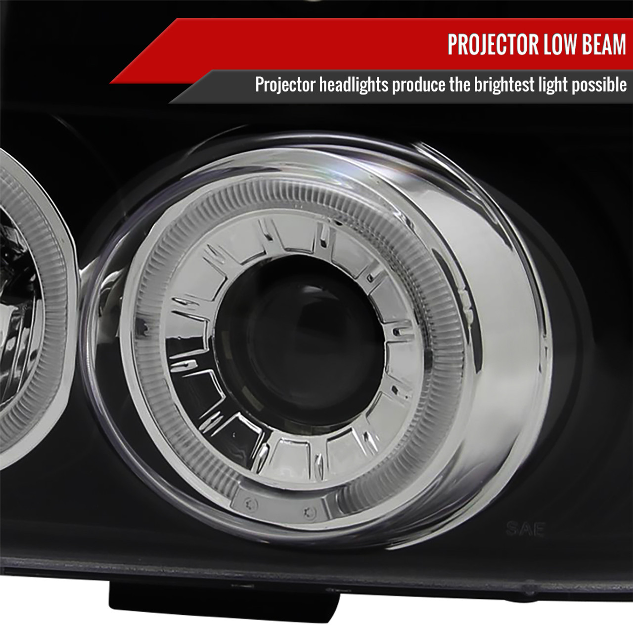 1992-1996 Ford F-150/F-250/F-350 Bronco Dual Halo Projector