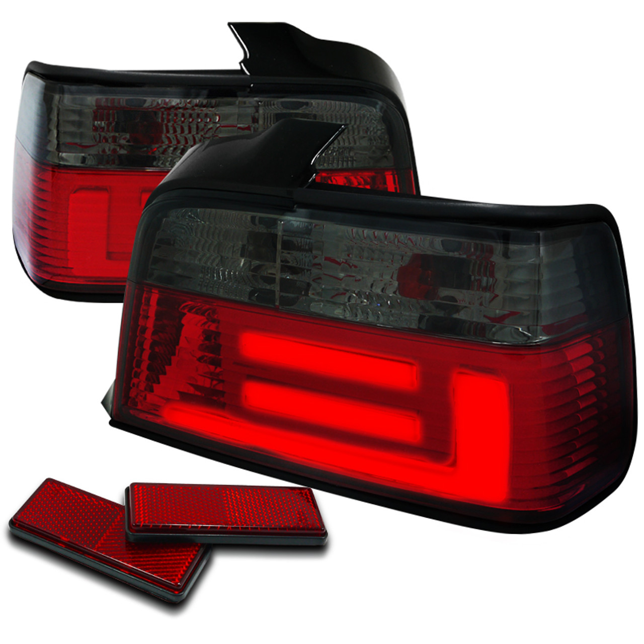 1992-1998 BMW E36 3 Series Sedan LED Tail Lights (Chrome Housing