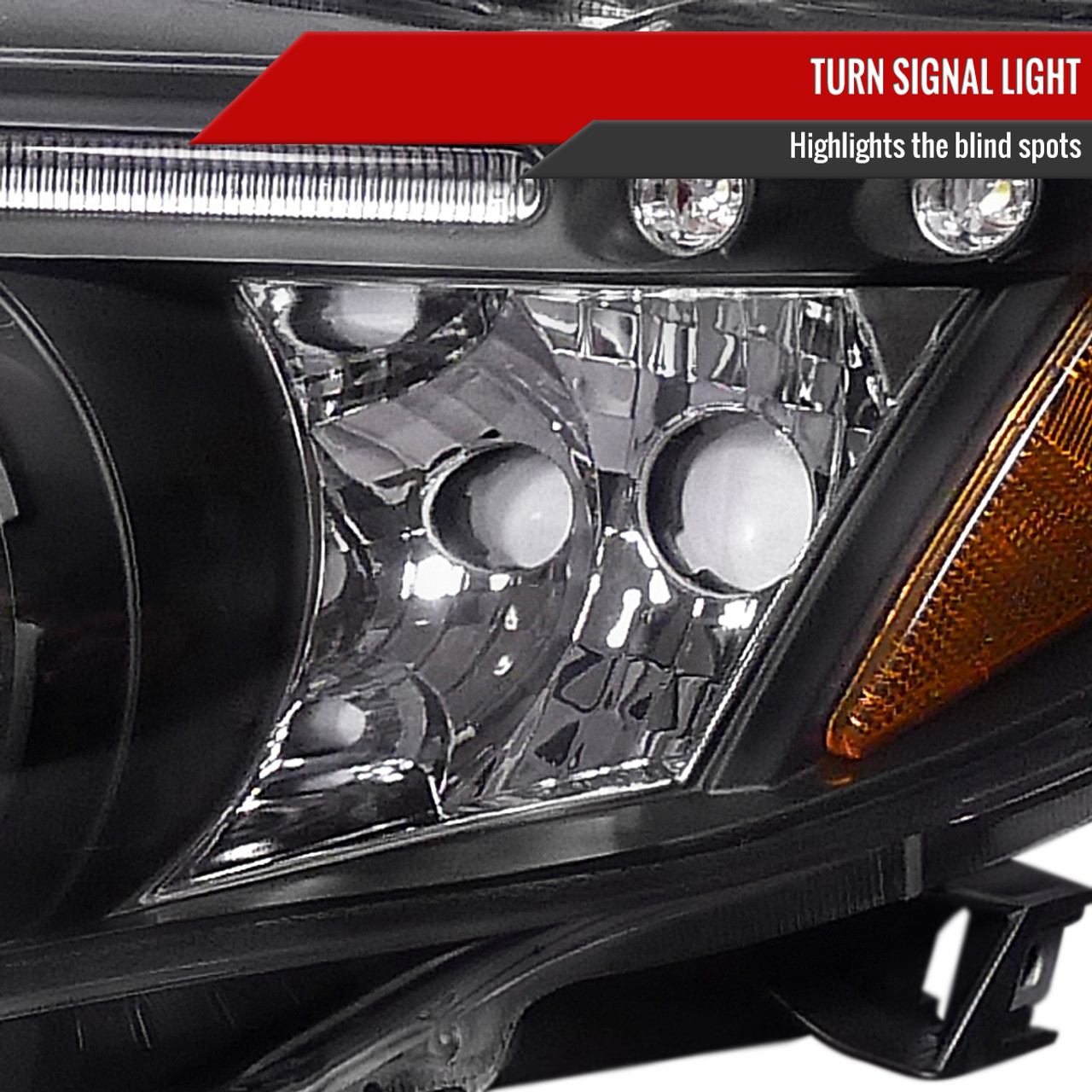 2009-2010 Toyota Corolla Dual Halo Projector Headlights (Matte