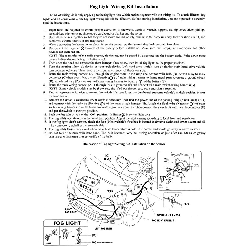 2016-2018 Mazda 6 Sedan 6500K LED Projector Fog Lights Kit (Chrome