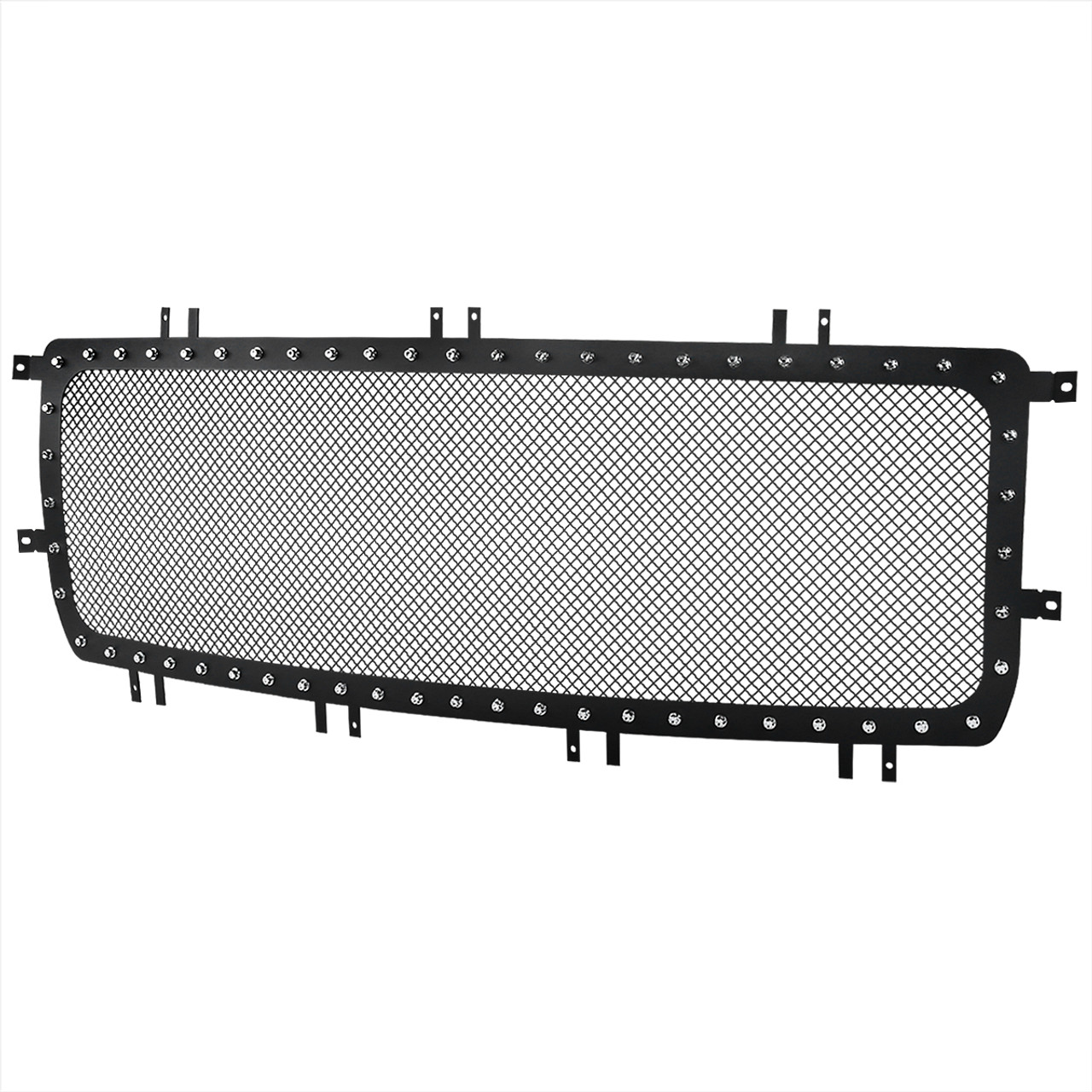 2014 2015 Gmc Sierra 1500 Rivet Style Black Stainless Steel Mesh Grille