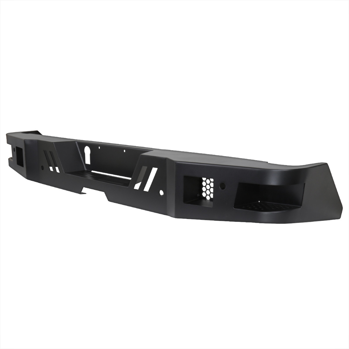 2014-2021 Toyota Tundra Black Heavy Duty Steel Rear Step Bumper w