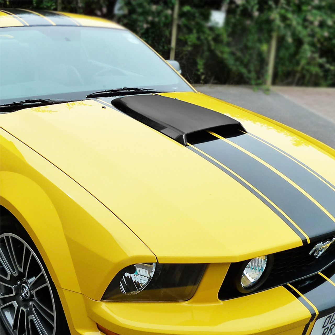 2005-2009 Ford Mustang Black ABS Hood Scoop - Spec-D Tuning