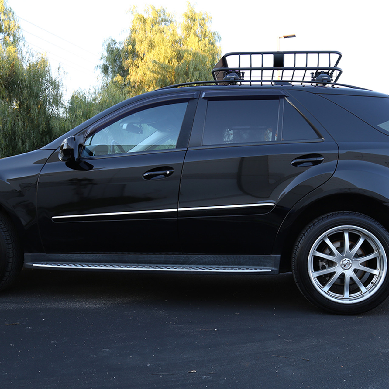 Universal Black Roof Rack Cargo Carrier w/ Extendable Luggage Hold Basket -  Spec-D Tuning