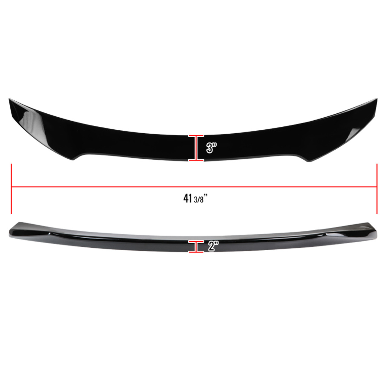 2016-2019 Honda Civic Hatchback Glossy Black ABS Rear Spoiler