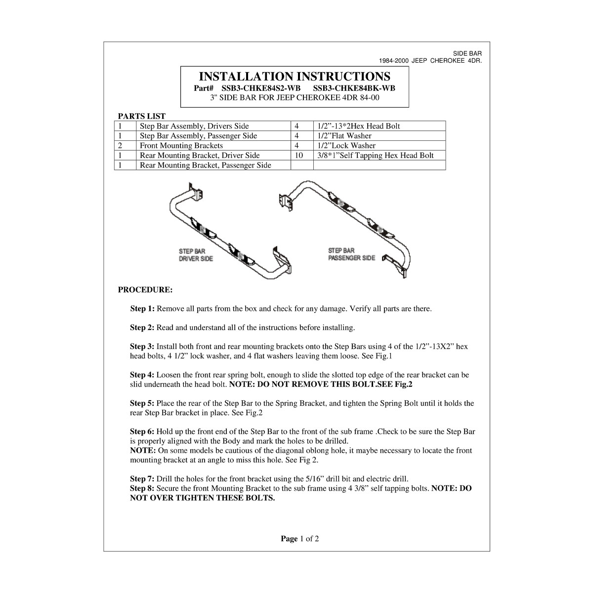 1984-2000 Jeep Cherokee XJ 4DR 3