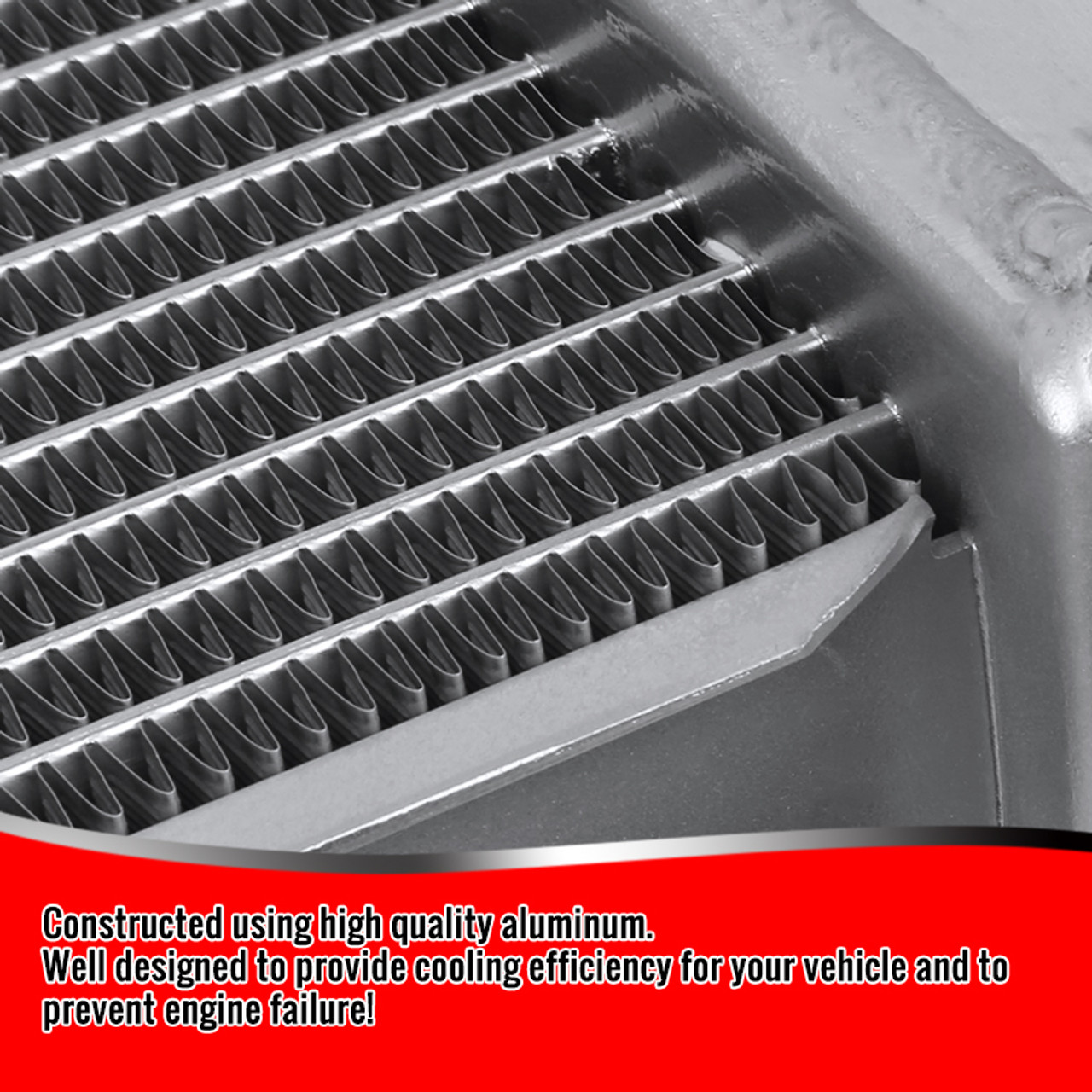 2003-2009 Dodge RAM 2500/3500 5.9L/6.7L Cummins Aluminum 2-Row Performance  Radiator - Spec-D Tuning