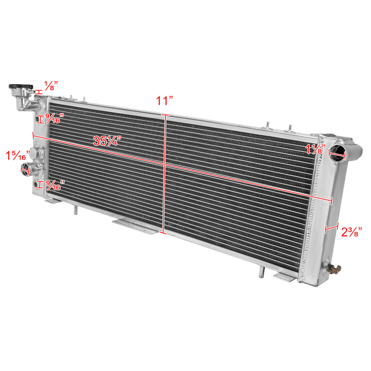 1991-2001 Jeep Cherokee/Comanche 2.5L/4.0L Aluminum 3-Row Performance  Radiator - Spec-D Tuning