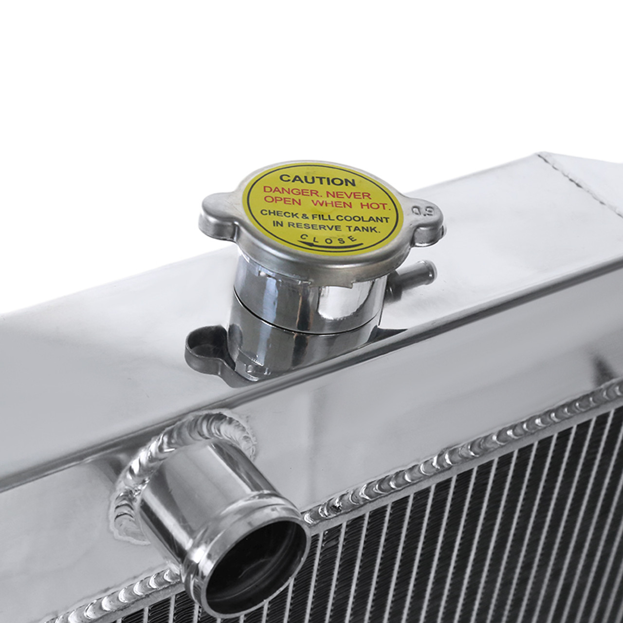 COOLINGBEST Radiador de aluminio para Chevy Bel Air BelAir Nomad Del Ray V8  1955 1956 1957, flujo descendente de 3 filas Radiadores Ventilador