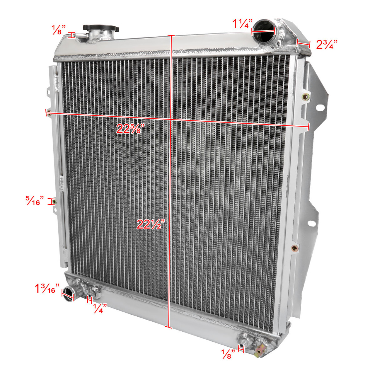 1988-1995 Toyota Pickup/4Runner V6 Aluminum 3-Row Performance Radiator -  Spec-D Tuning