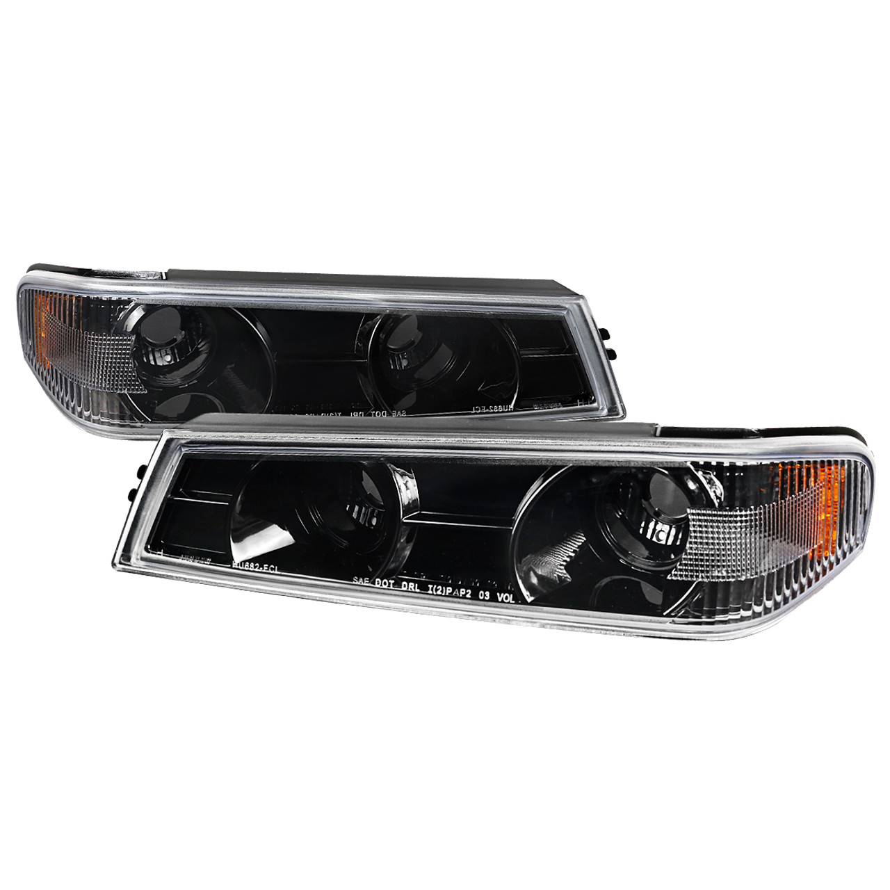 2004-2012 Chevrolet Colorado GMC Canyon Corner Lights (Jet Black