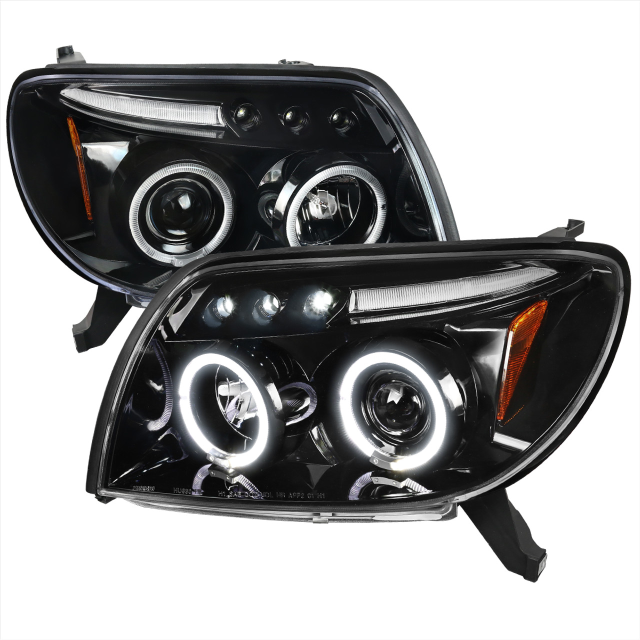 2003-2005 Toyota 4Runner Dual Halo Projector Headlights (Jet Black