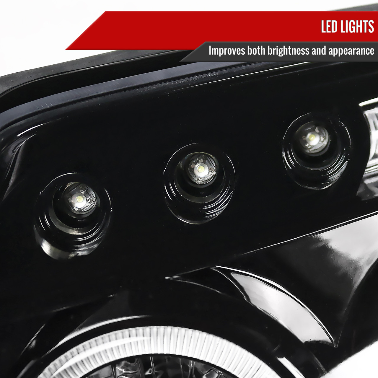 2003-2005 Toyota 4Runner Dual Halo Projector Headlights (Jet Black