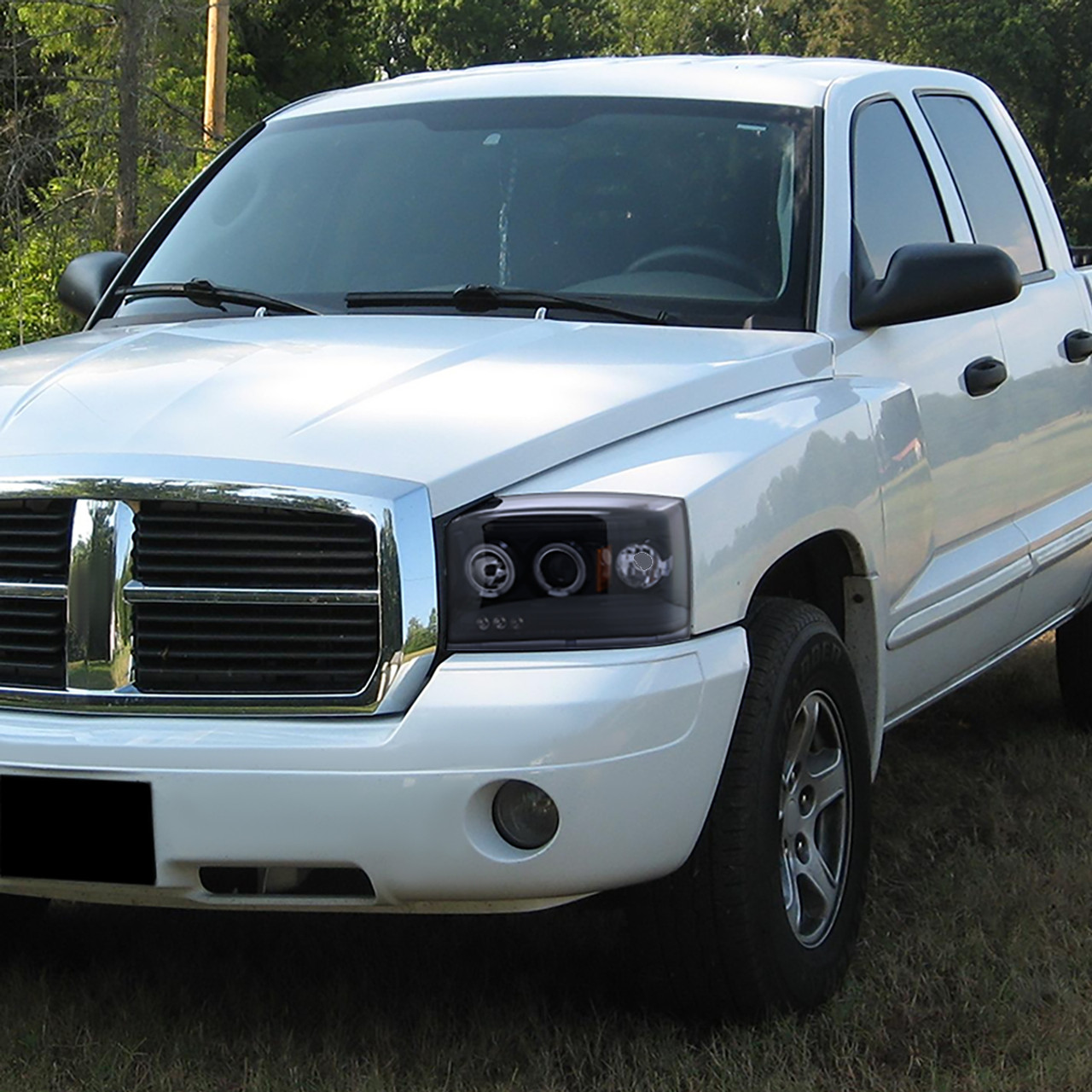 2005-2007 Dodge Dakota Dual Halo Projector Headlights (Glossy